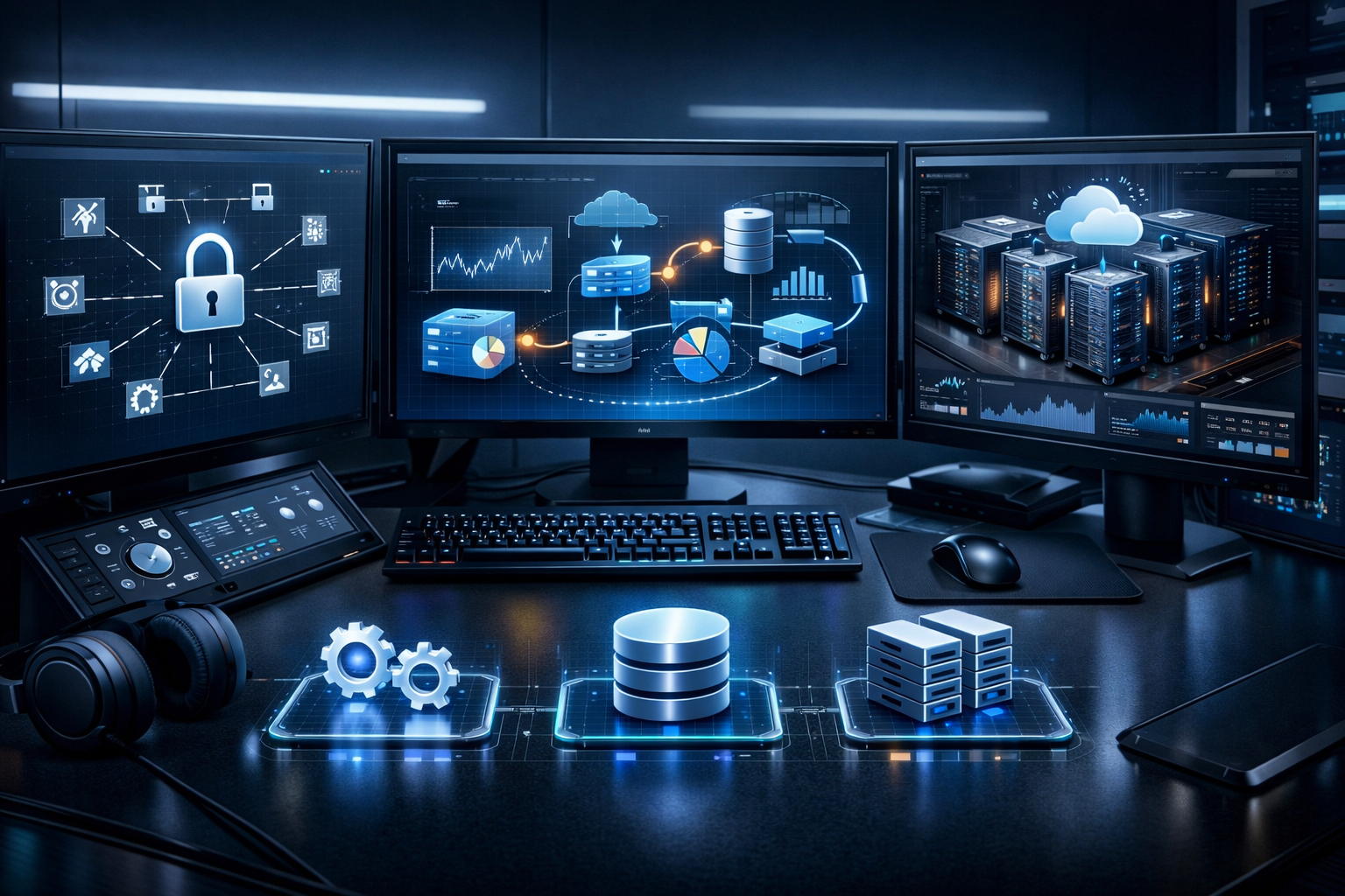 Workstation showing BYOK architecture with real-time optimization.