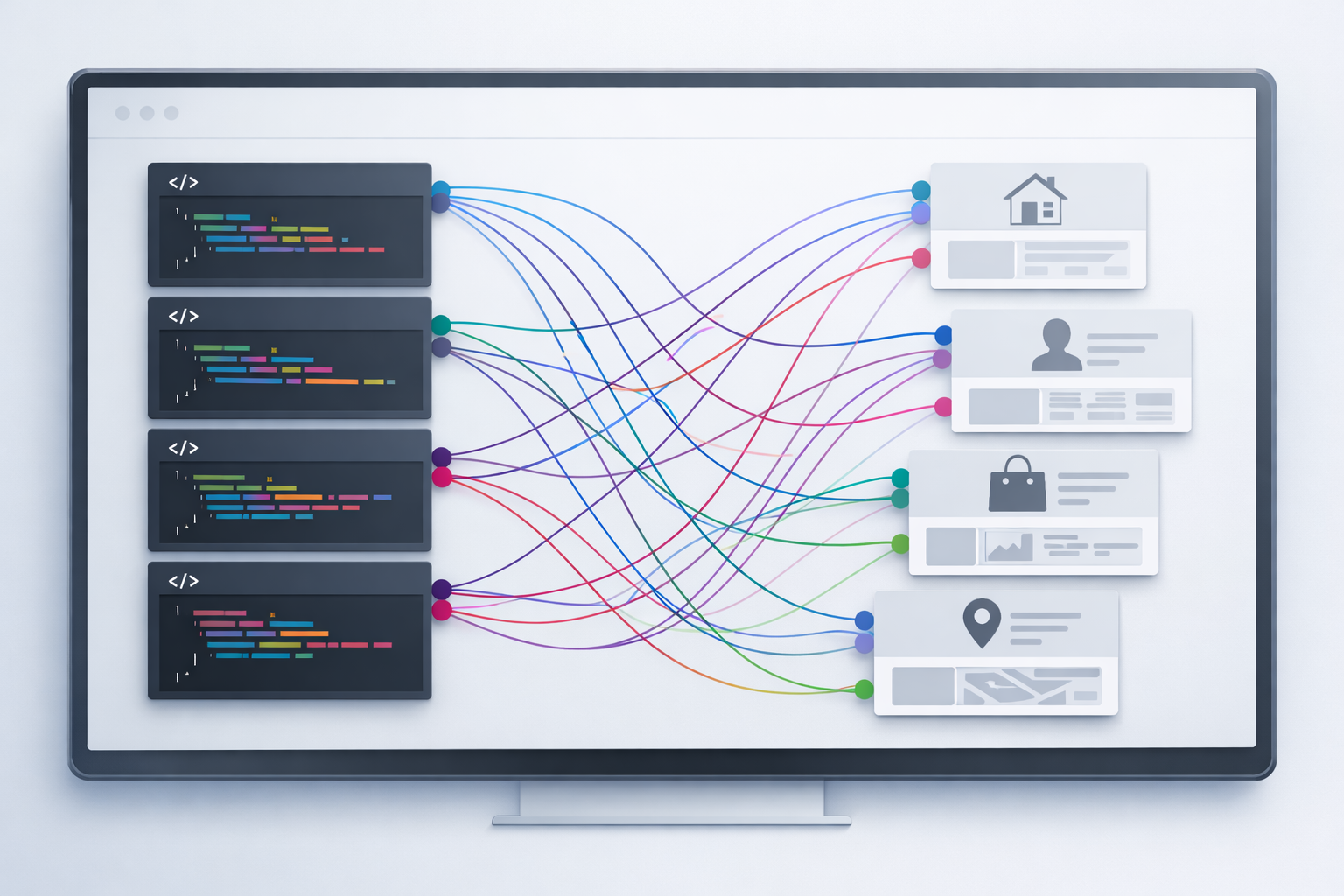 Centralized schema management interface with JSON-LD templates.