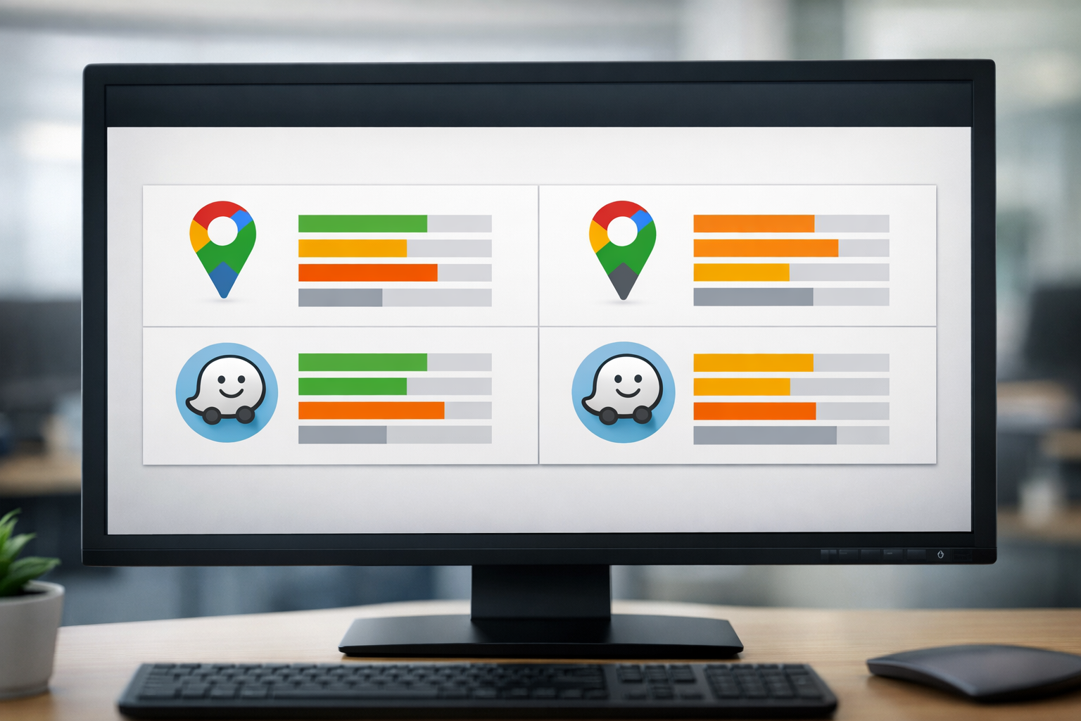 Computer screen with local citation sources for Hadera businesses.