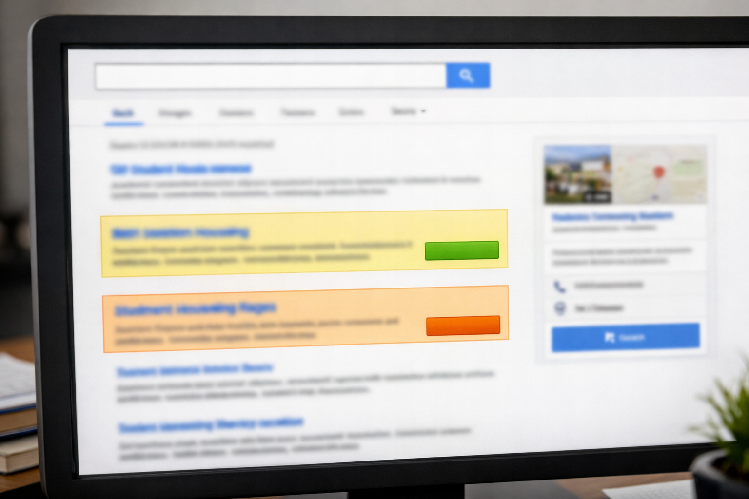 Search engine results showing BGU keywords and highlighted conversions.