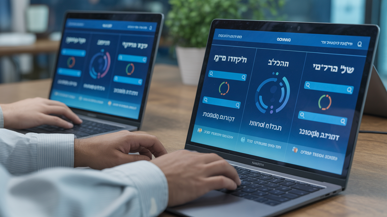 Marketing team in office working on trilingual SEO strategies.