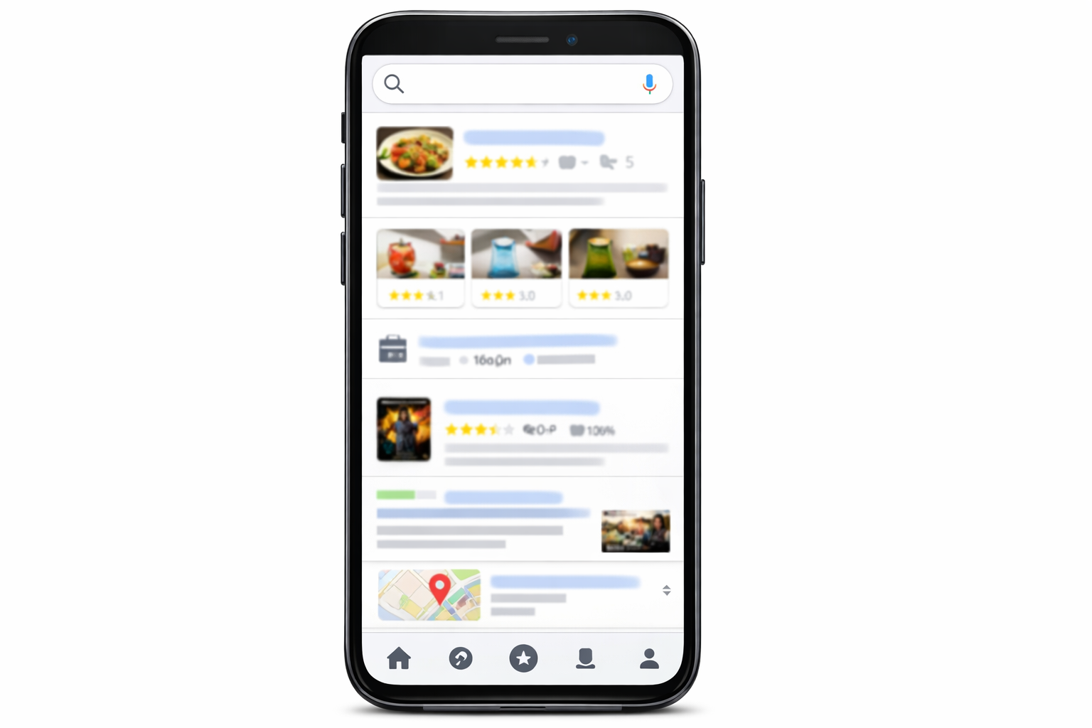 Search result with rich snippets on a mobile device.