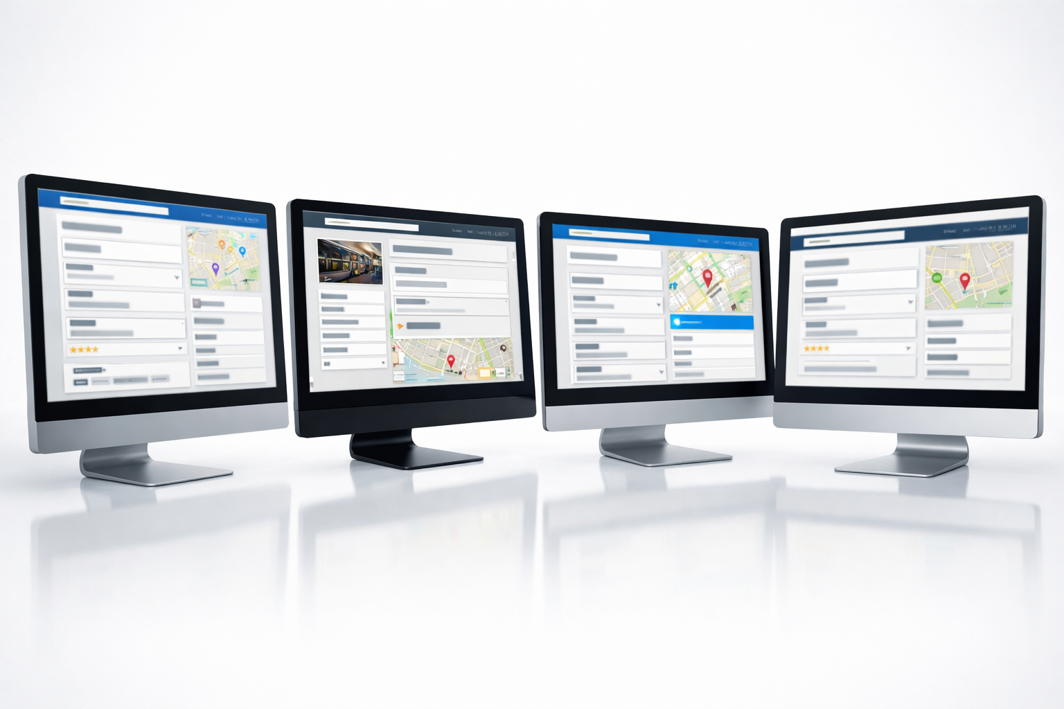 Screens showing updated NAP details across business directories.