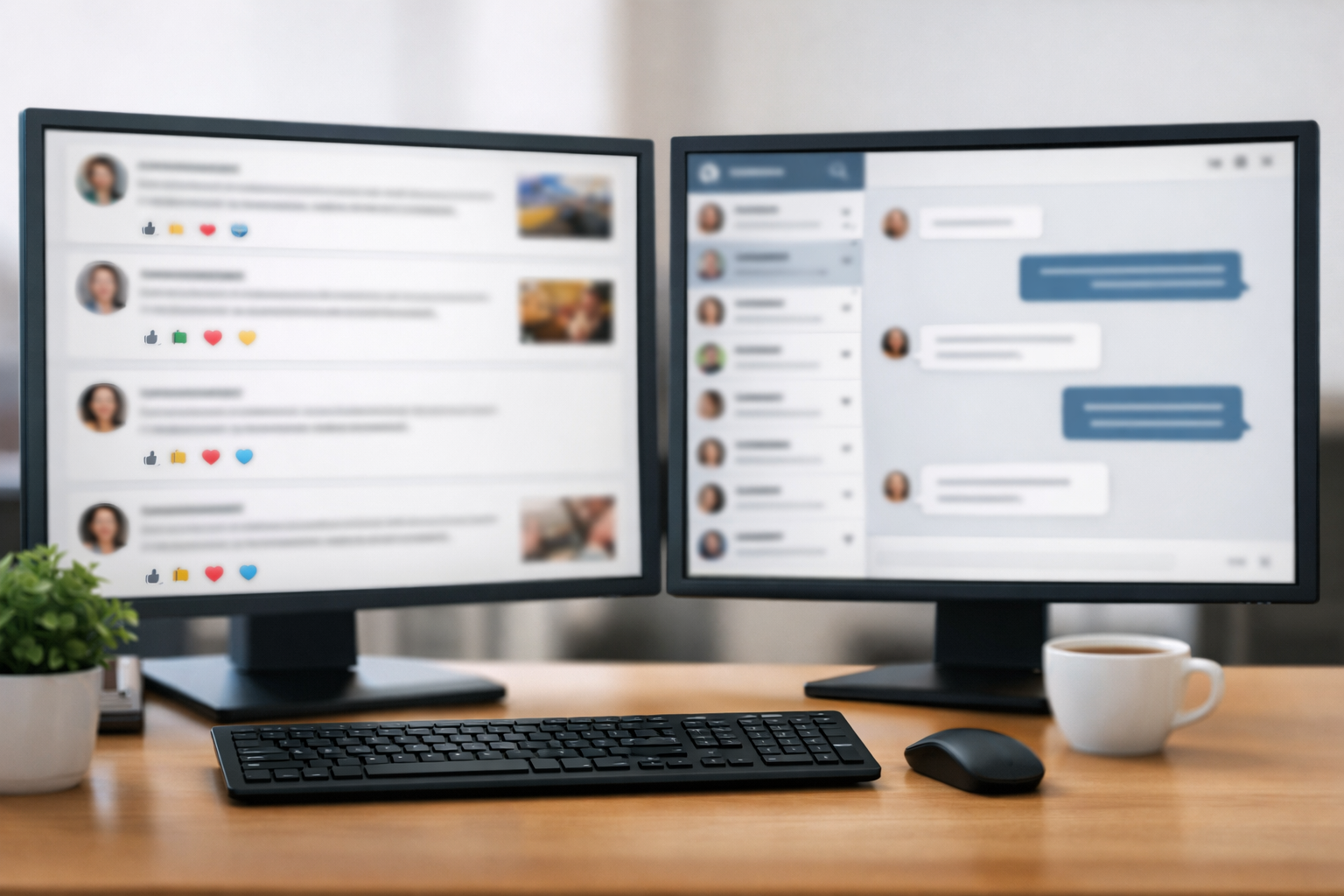 Dual screens showing public and private review responses.