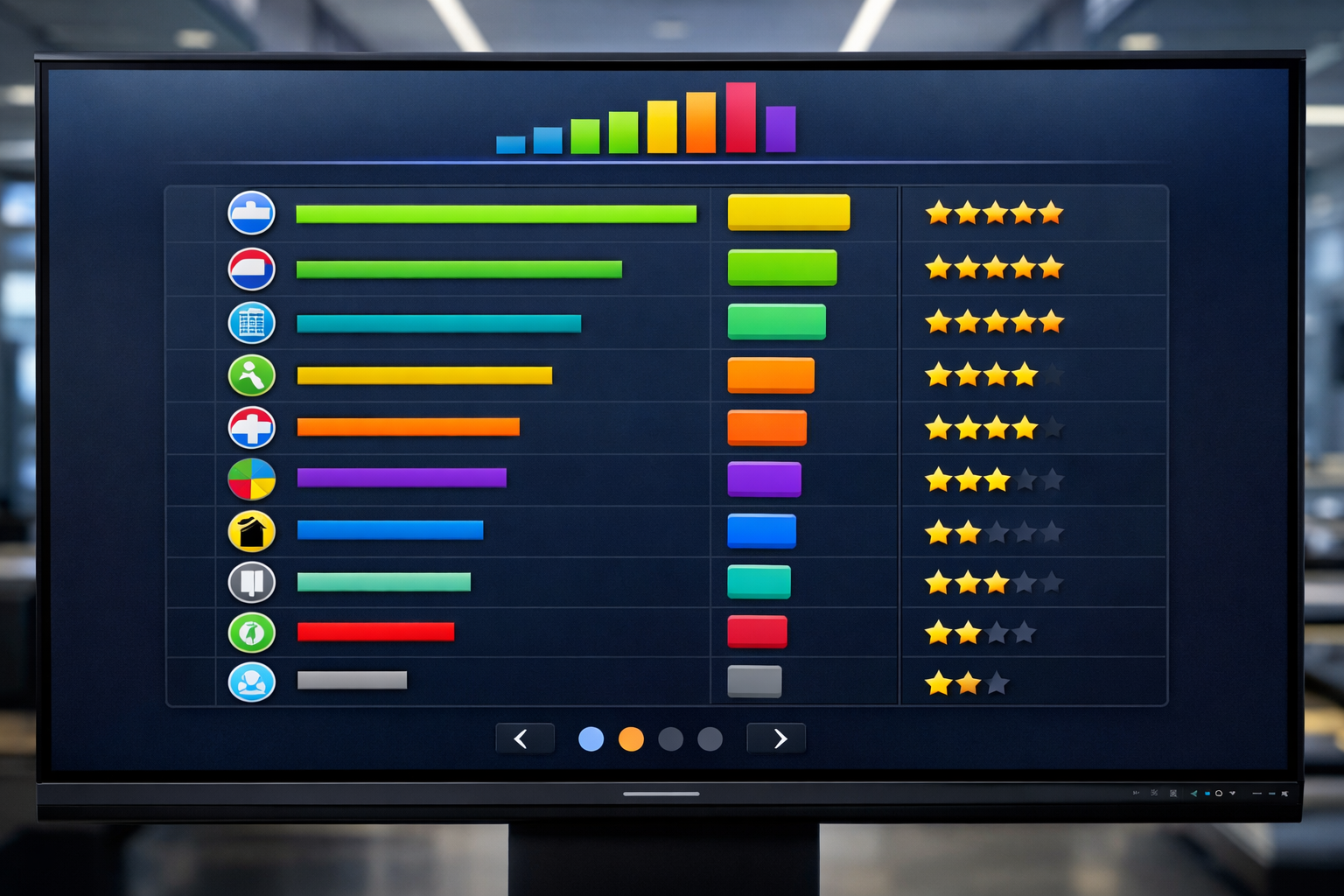 Digital chart of Israeli business directories with authority scores.