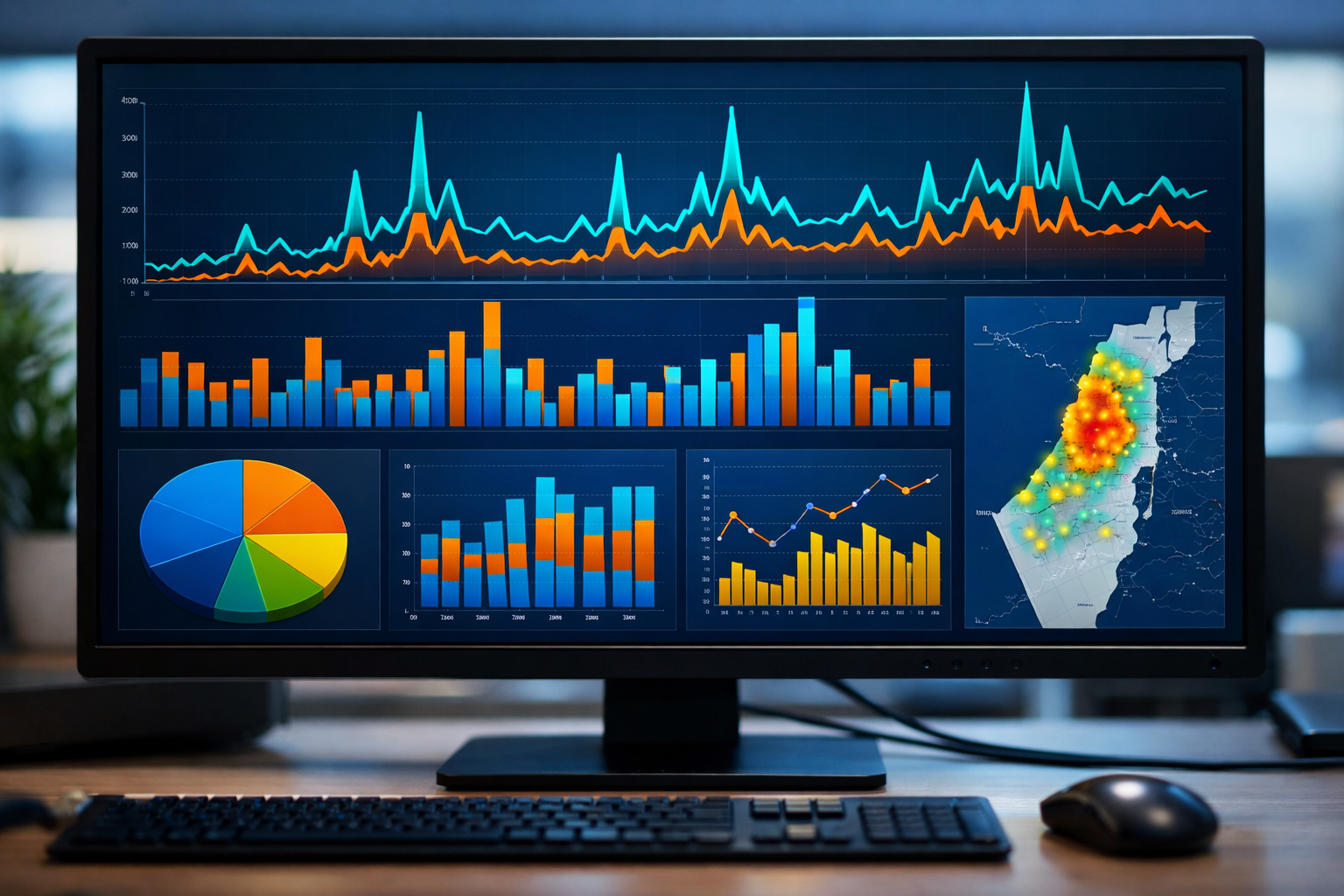 Computer screen showing review velocity data for an Israeli business.